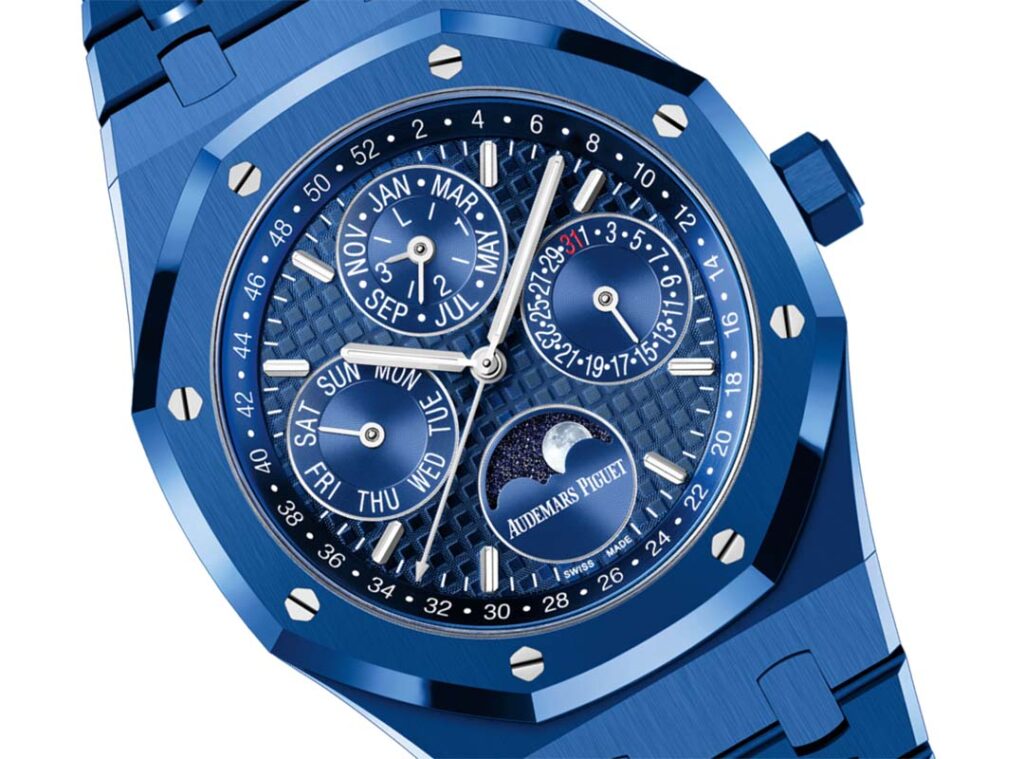 Audemars piguet royal oak perpetual calendar in royalem blau high 