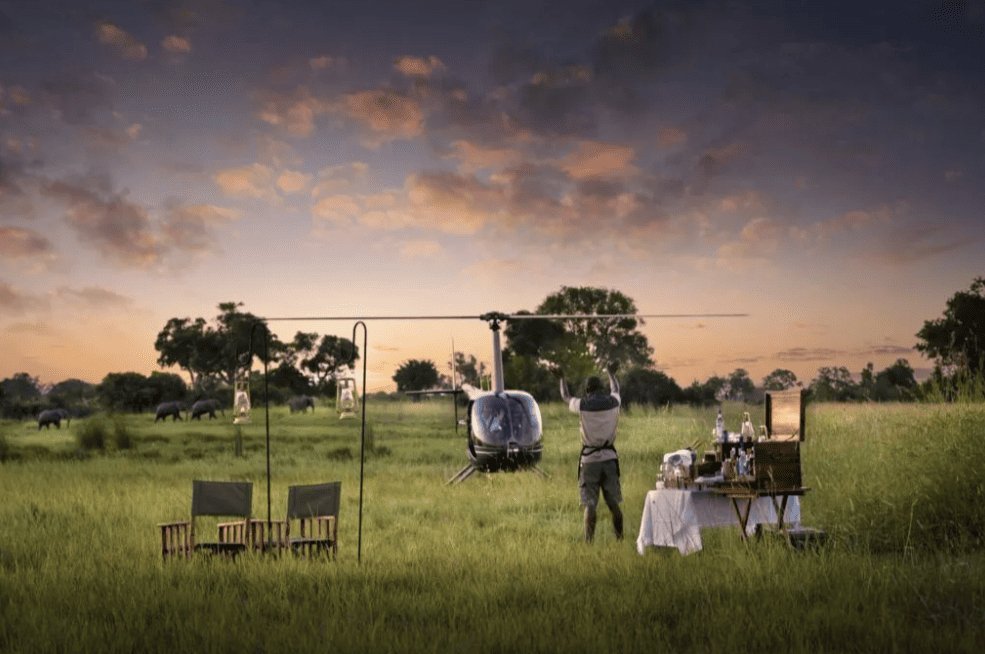 Luxus-Safari mit privatem Guide und Helikopterflug.